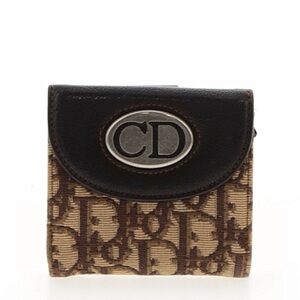 Christian Dior Compact Brown Monogram Wallet